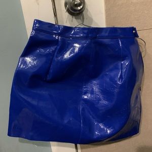 Blue Armani PVC skirt